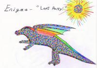 Random Other Art - Enigma The Party Animal - Colored Pencils And Paper